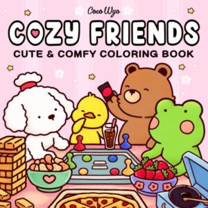 Cozy Friends: Easy Animal Coloring Book