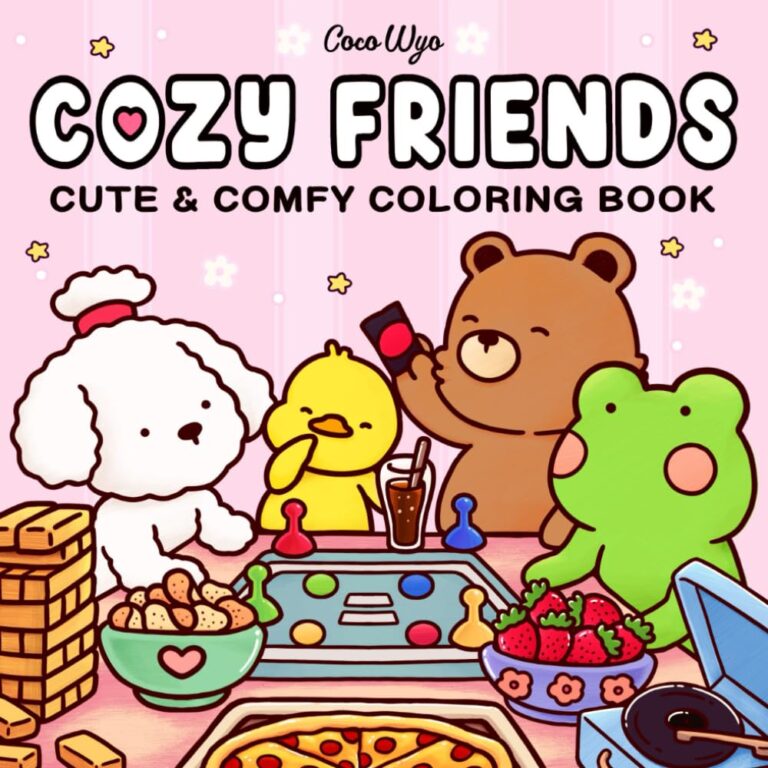 Cozy Friends: Easy Animal Coloring Book