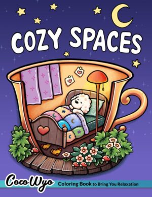 Cozy Spaces: Relaxing Coloring Book for Adults