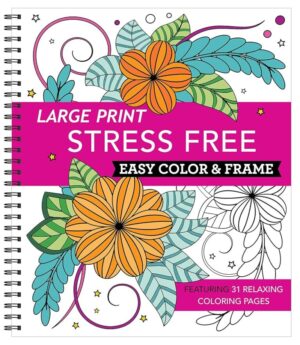 Large Print Easy Color & Frame Book