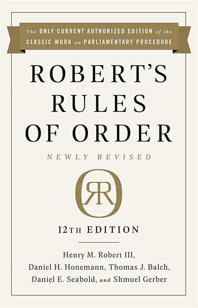 Robert's Rules of Order, 12th Edition